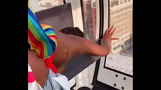 Gibby hammer away Clown fucks girl 2&comma;749 feet thither hammer away air